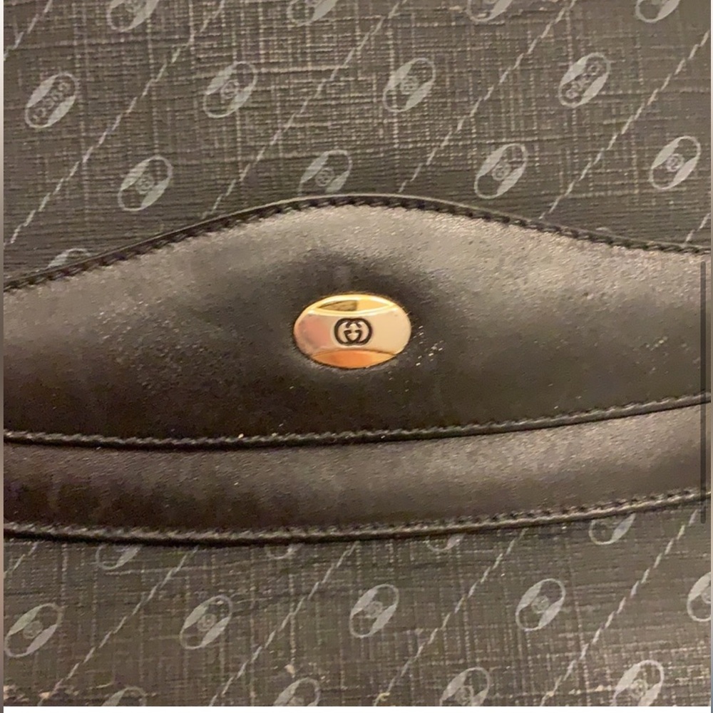 GUCCI vintage Woman’s black canvas Clutch Bag - Picture 4 of 12